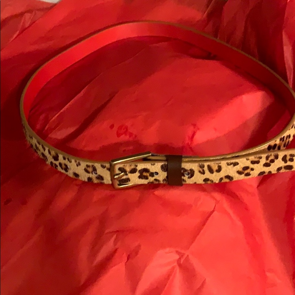 Gap cheetah leather belt